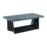 Beckley Coffee Table Complete in Dark Marble Top - Tampa Furniture Outlet