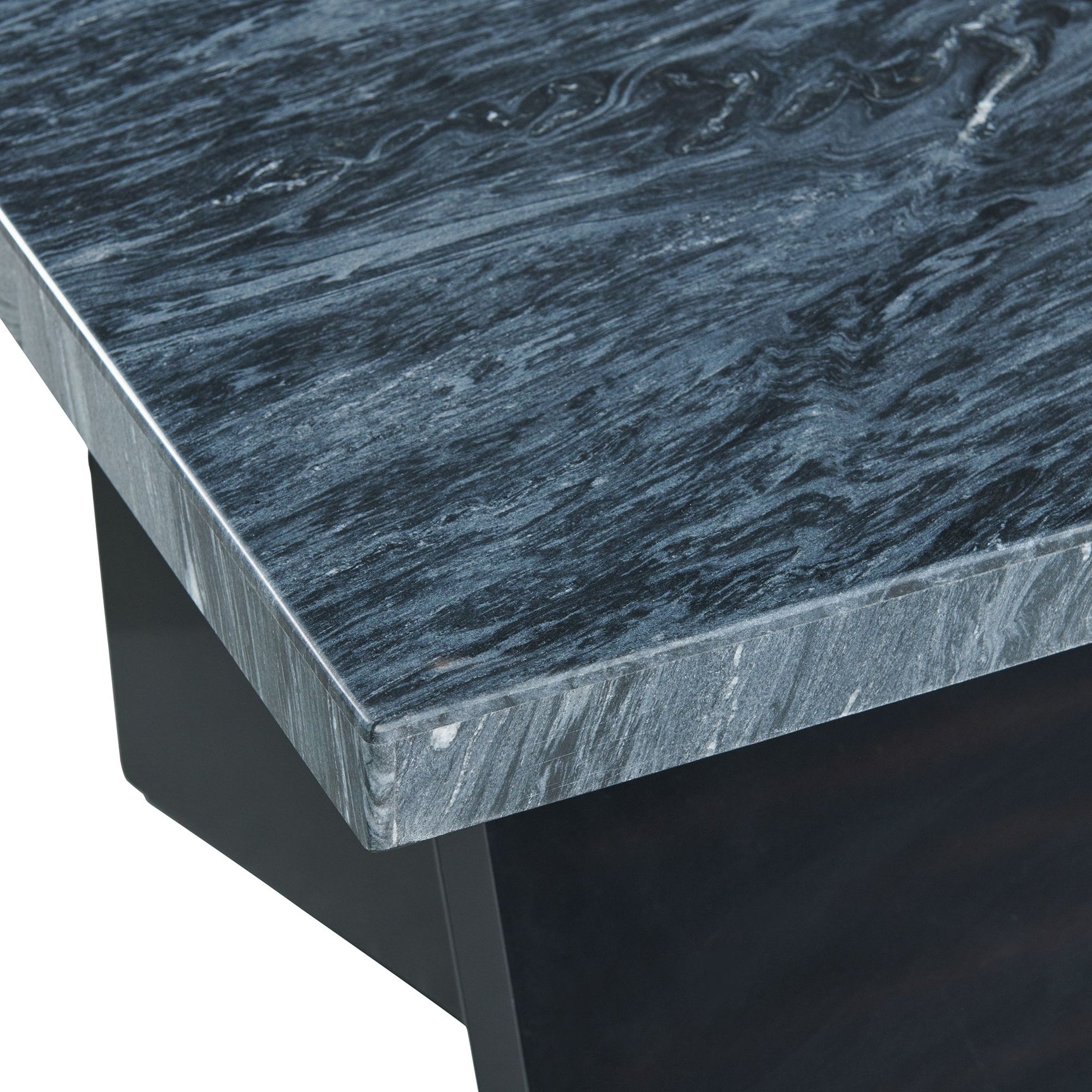 Beckley Coffee Table Complete in Dark Marble Top - Tampa Furniture Outlet