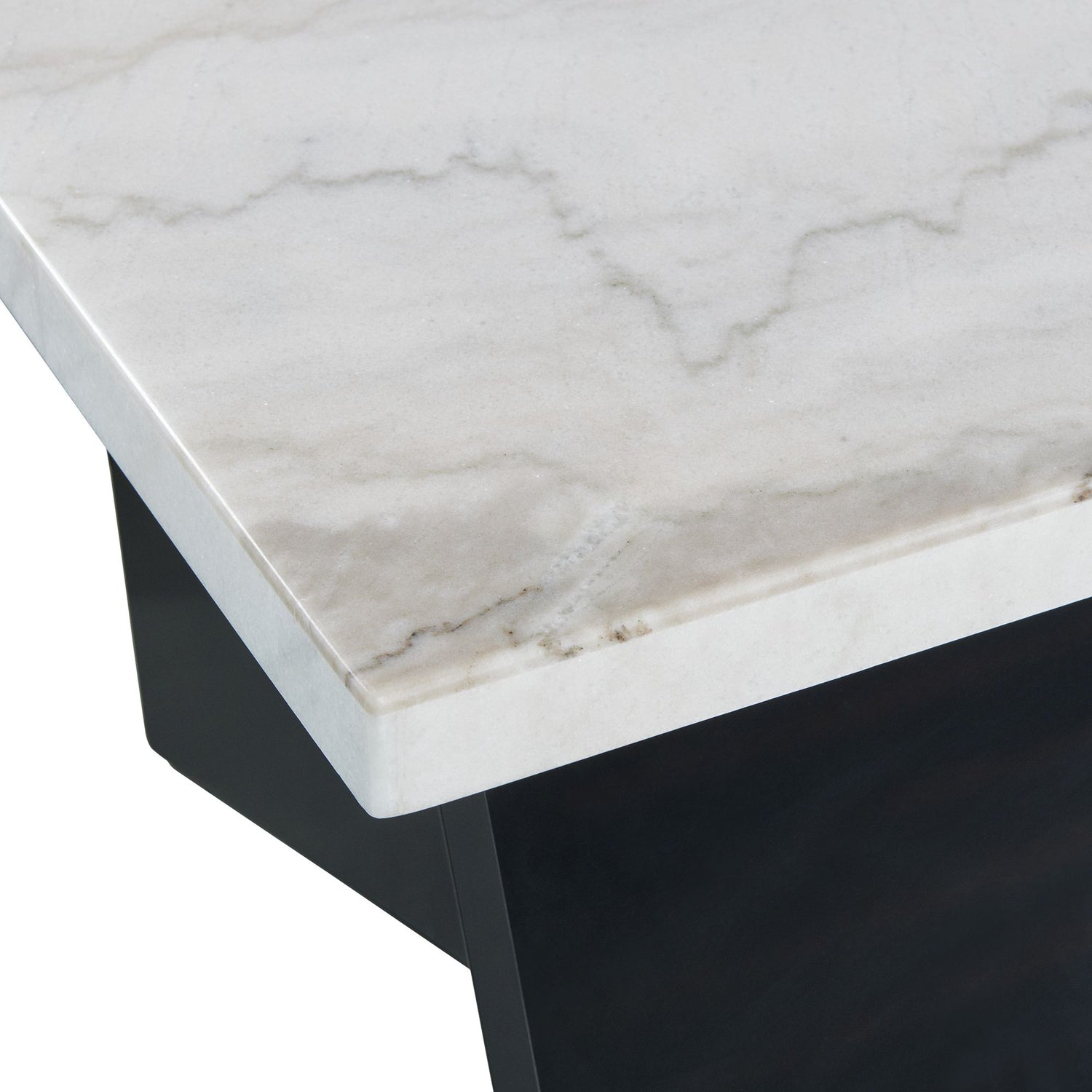 Beckley Coffee Table Complete in White Marble Top - Tampa Furniture Outlet
