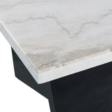 Beckley Coffee Table Complete in White Marble Top - Tampa Furniture Outlet