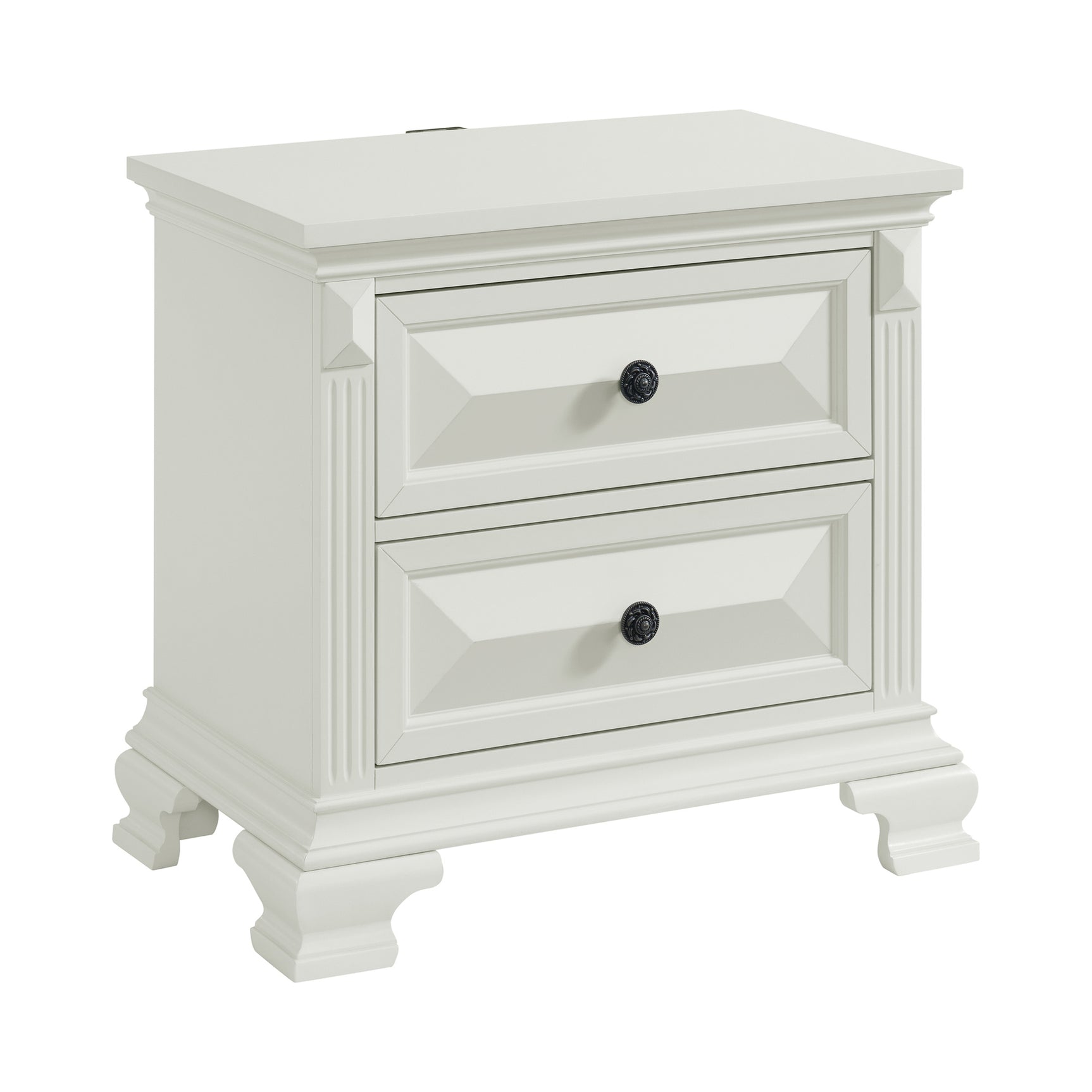 Bridgestone Queen Panel 4PC Bedroom Set in Antique White