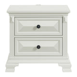 Bridgestone 2-Drawer Nightstand with USB in Antique White - Tampa Furniture Outlet