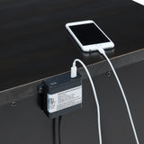 Bridgestone 2-Drawer Nightstand with USB in Black - Tampa Furniture Outlet