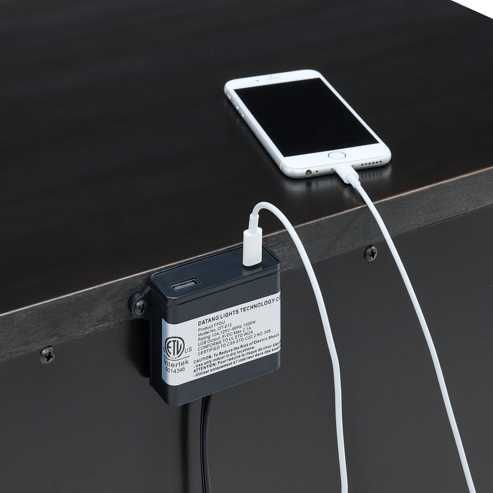 Bridgestone 2-Drawer Nightstand with USB in Black - Tampa Furniture Outlet