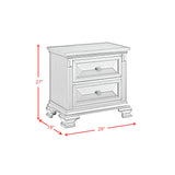 Bridgestone 2-Drawer Nightstand with USB in Black