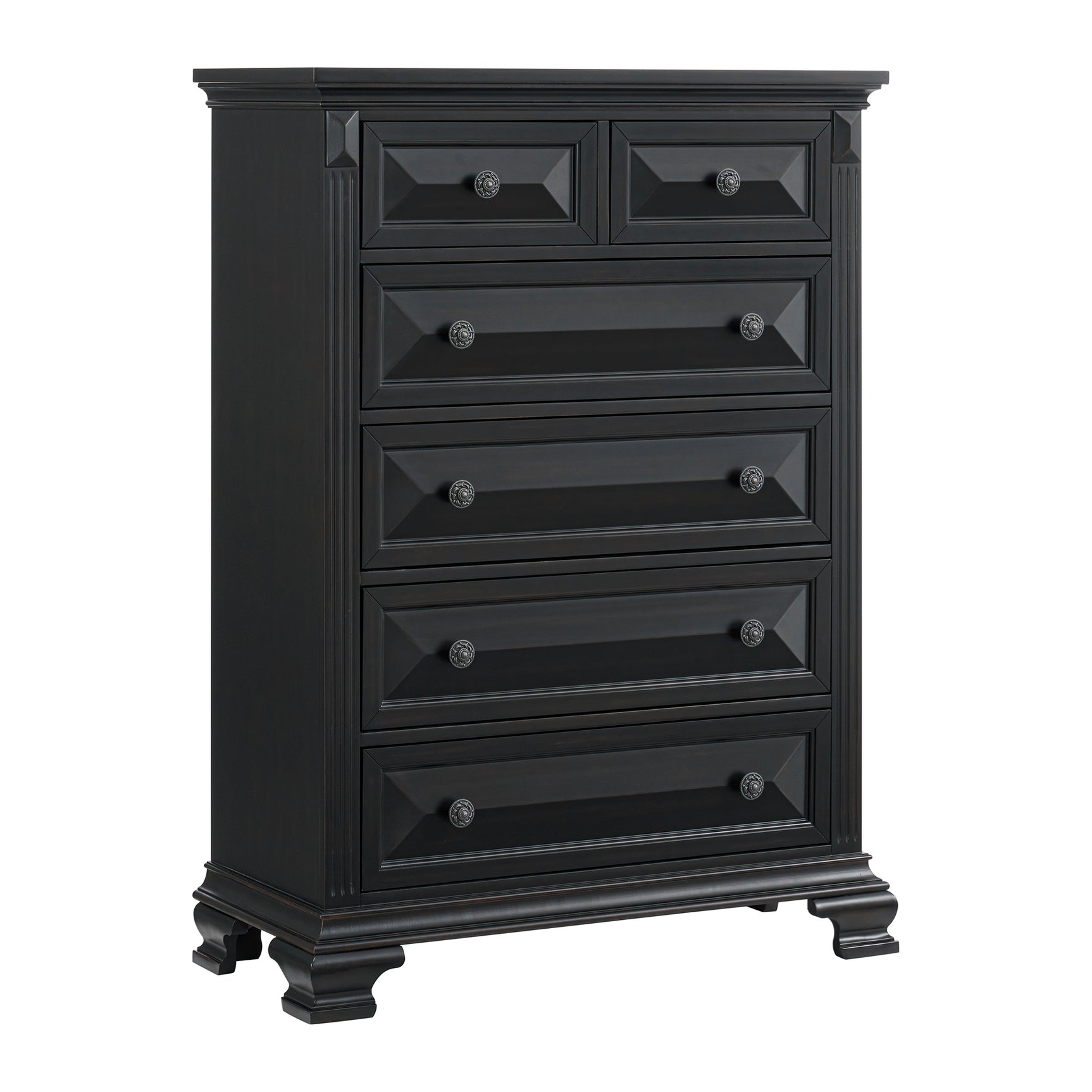 Bridgestone 6-Drawer Chest in Black - Tampa Furniture Outlet