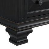 Bridgestone 2-Drawer Nightstand with USB in Black