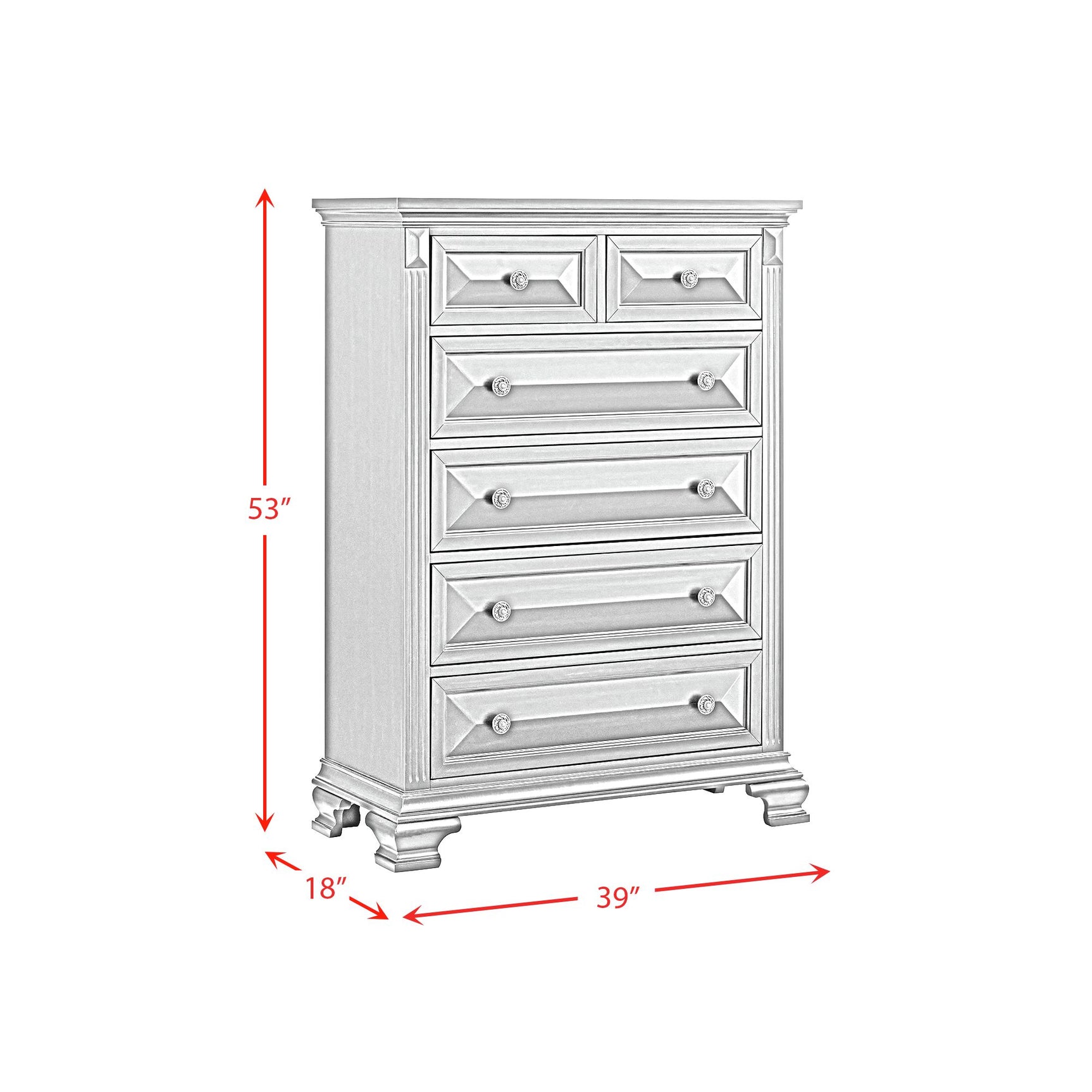 Bridgestone 6-Drawer Chest in Black