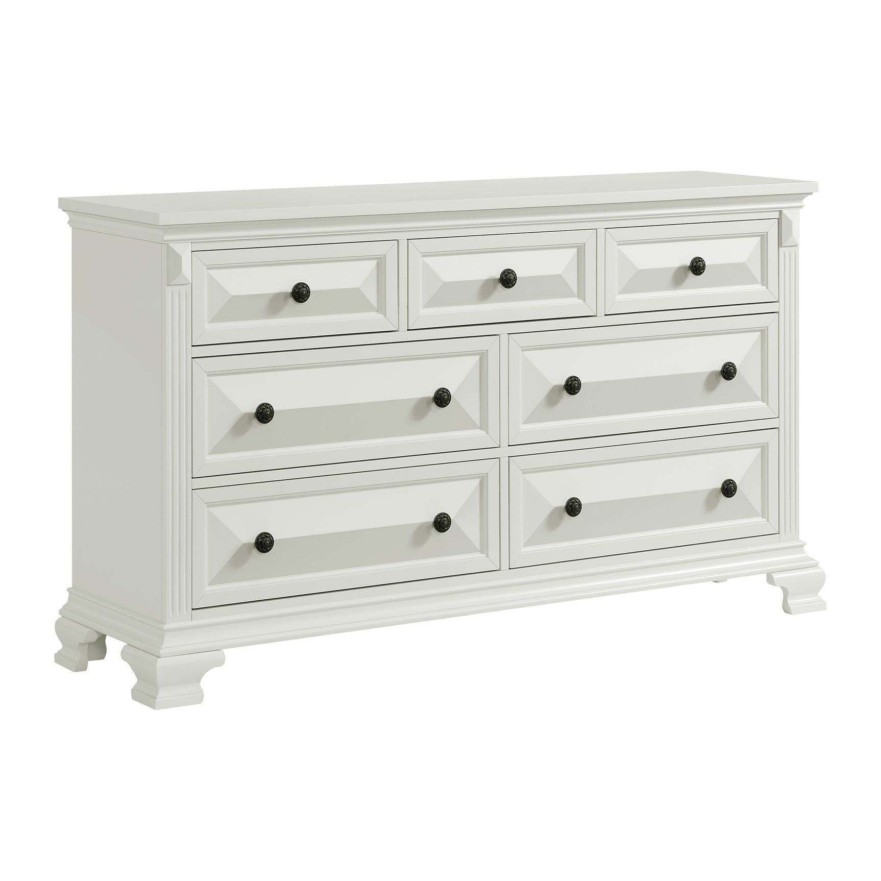 Bridgestone 7-Drawer Dresser in Antique White - Tampa Furniture Outlet