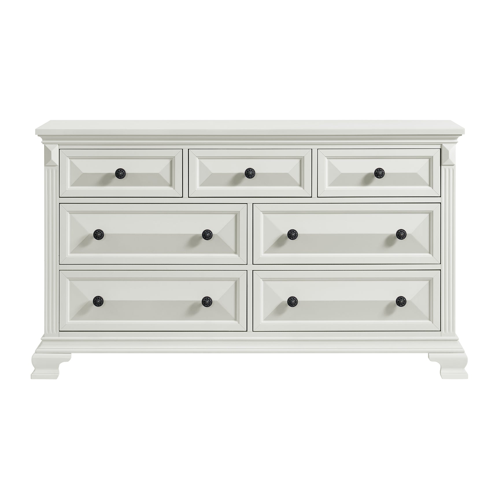 Bridgestone 7-Drawer Dresser in Antique White - Tampa Furniture Outlet