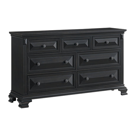Bridgestone 7-Drawer Dresser in Black - Tampa Furniture Outlet
