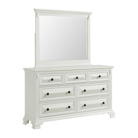 Bridgestone Dresser and Mirror Set in Antique White - Tampa Furniture Outlet