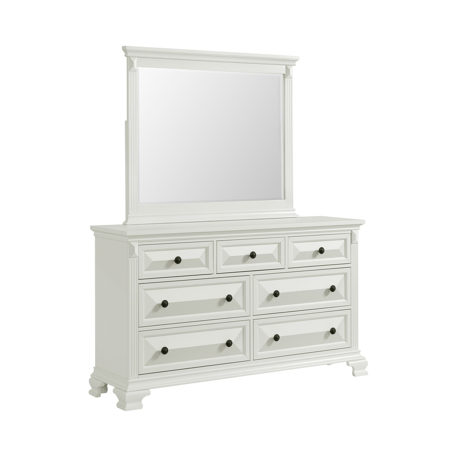 Bridgestone Queen Panel 4PC Bedroom Set in Antique White