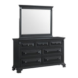Bridgestone Dresser and Mirror Set in Black - Tampa Furniture Outlet