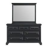 Bridgestone Dresser and Mirror Set in Black - Tampa Furniture Outlet