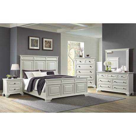 Bridgestone Queen Panel 4PC Bedroom Set in Antique White – SKU B-10980-7-QB-4PC | Elements