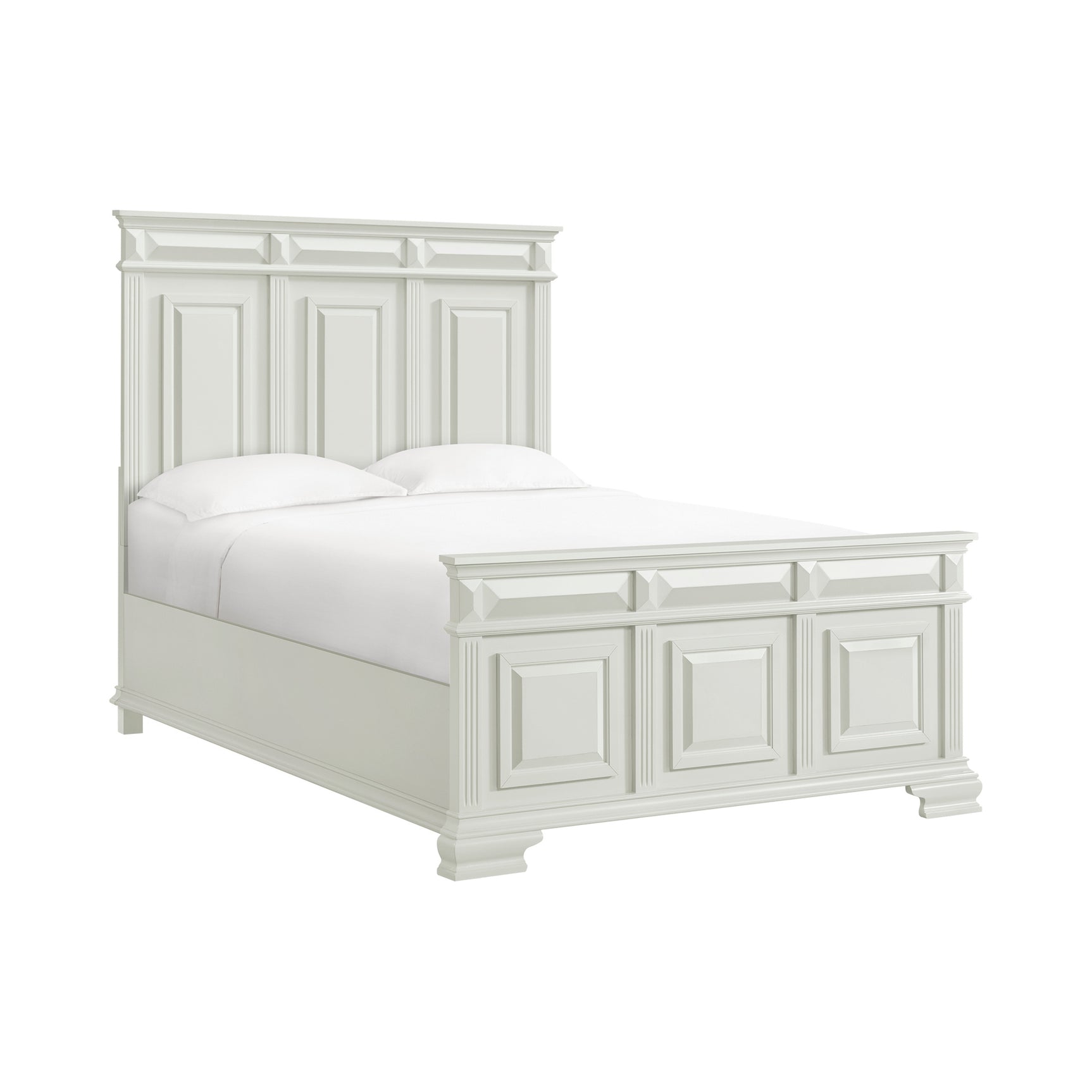 Bridgestone Queen Panel 4PC Bedroom Set in Antique White