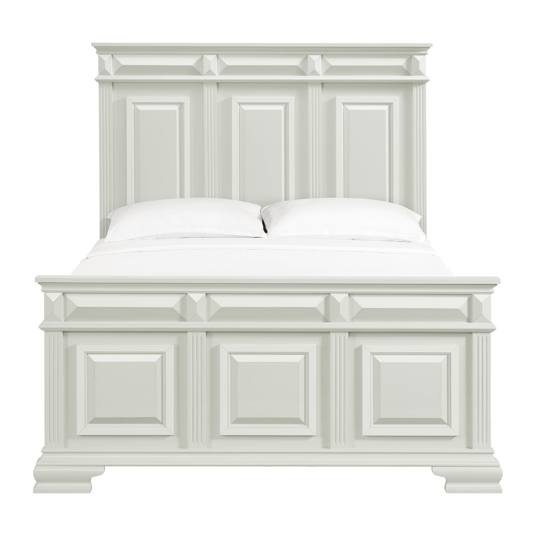 Bridgestone Queen Panel Bed in Antique White - Tampa Furniture Outlet