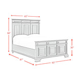Bridgestone Queen Panel 4PC Bedroom Set in Antique White