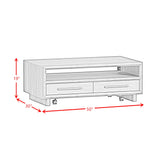 Brisbane 4-Drawer Coffee Table with Casters in Brown - Tampa Furniture Outlet