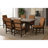 Brisbane Dining Side Chair with Bozeman Brown PU in Brown (2 Per Carton) - Tampa Furniture Outlet