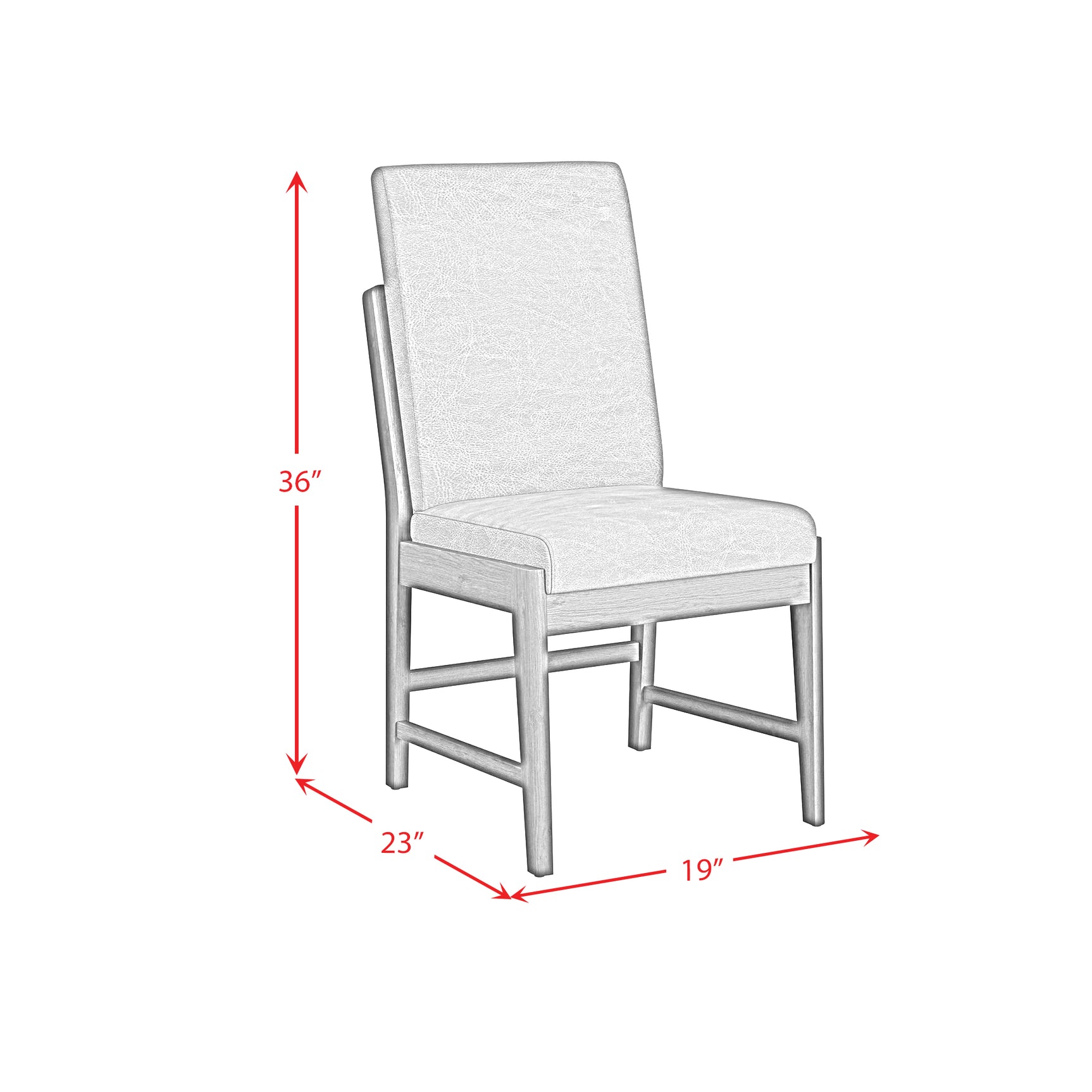Brisbane Dining Side Chair with Bozeman Brown PU in Brown (2 Per Carton) - Tampa Furniture Outlet