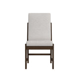 Brisbane Dining Side Chair with Boucle Beige Fabric in Brown (2 Per Carton) - Tampa Furniture Outlet