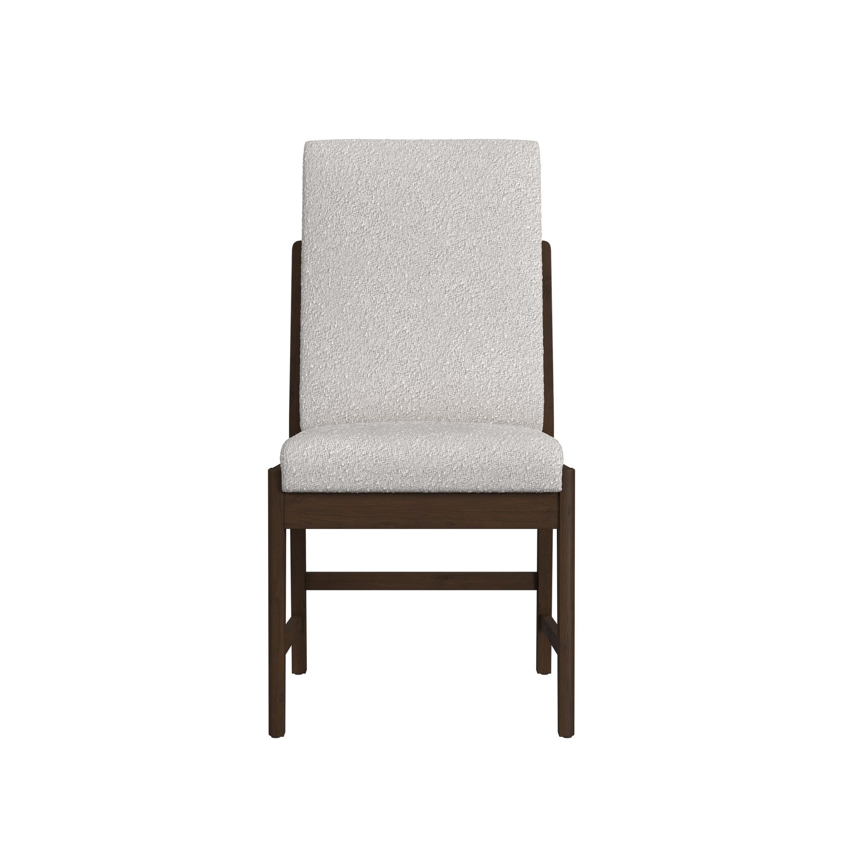 Brisbane Dining Side Chair with Boucle Beige Fabric in Brown (2 Per Carton) - Tampa Furniture Outlet