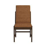 Brisbane Dining Side Chair with Bozeman Brown PU in Brown (2 Per Carton) - Tampa Furniture Outlet