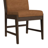 Brisbane Dining Side Chair with Bozeman Brown PU in Brown (2 Per Carton) - Tampa Furniture Outlet