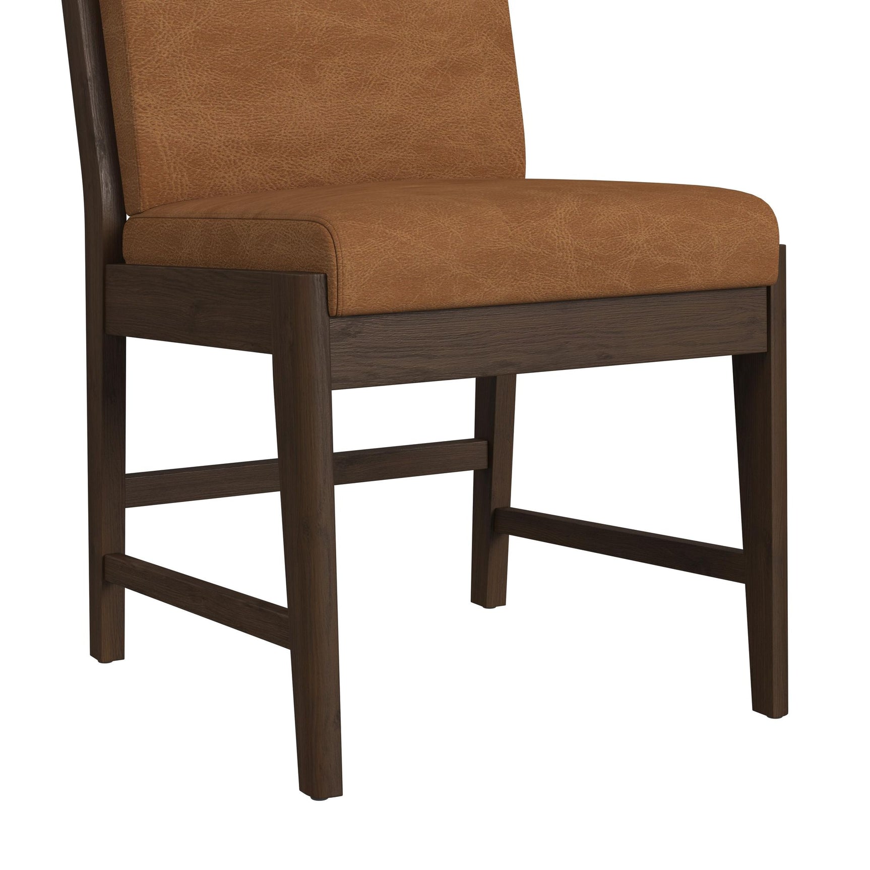 Brisbane Dining Side Chair with Bozeman Brown PU in Brown (2 Per Carton) - Tampa Furniture Outlet