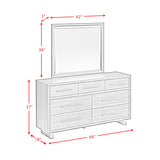 Brisbane Dresser and Mirror Set with LED in Brown - Tampa Furniture Outlet