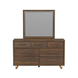 Brisbane Dresser and Mirror Set with LED in Brown - Tampa Furniture Outlet