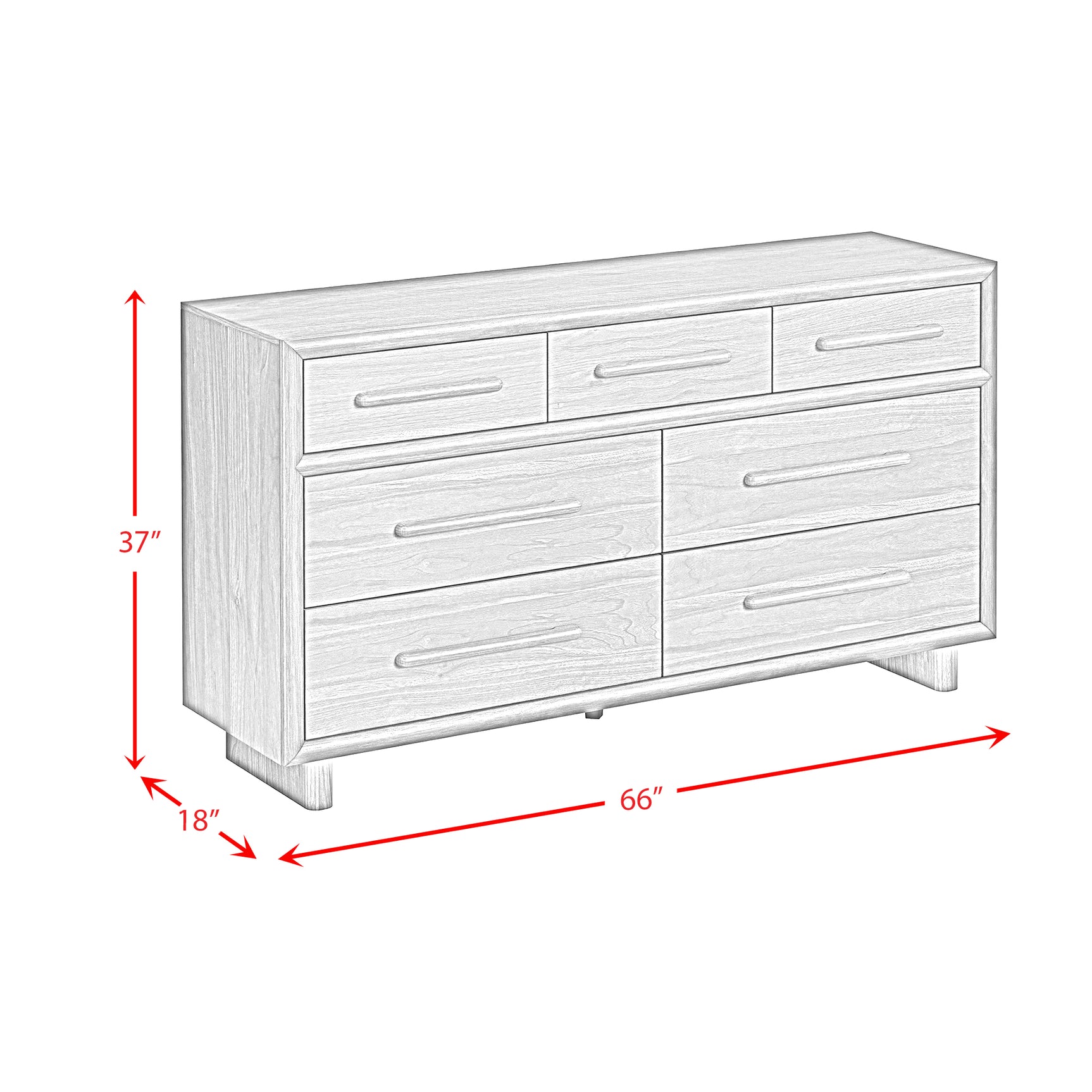 Brisbane Dresser with LED in Brown - Tampa Furniture Outlet