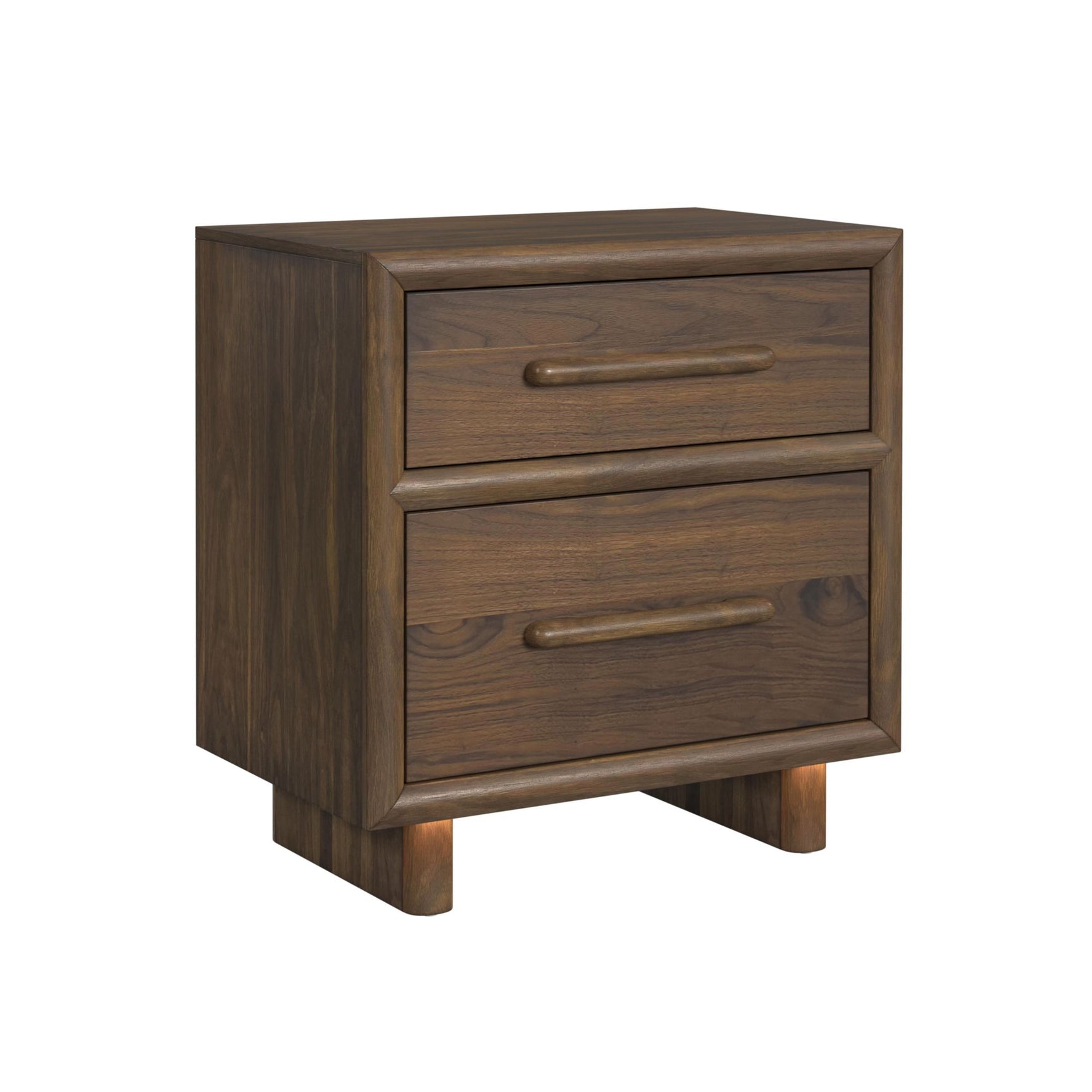 Brisbane Nightstand with USBC and LED in Brown - Tampa Furniture Outlet