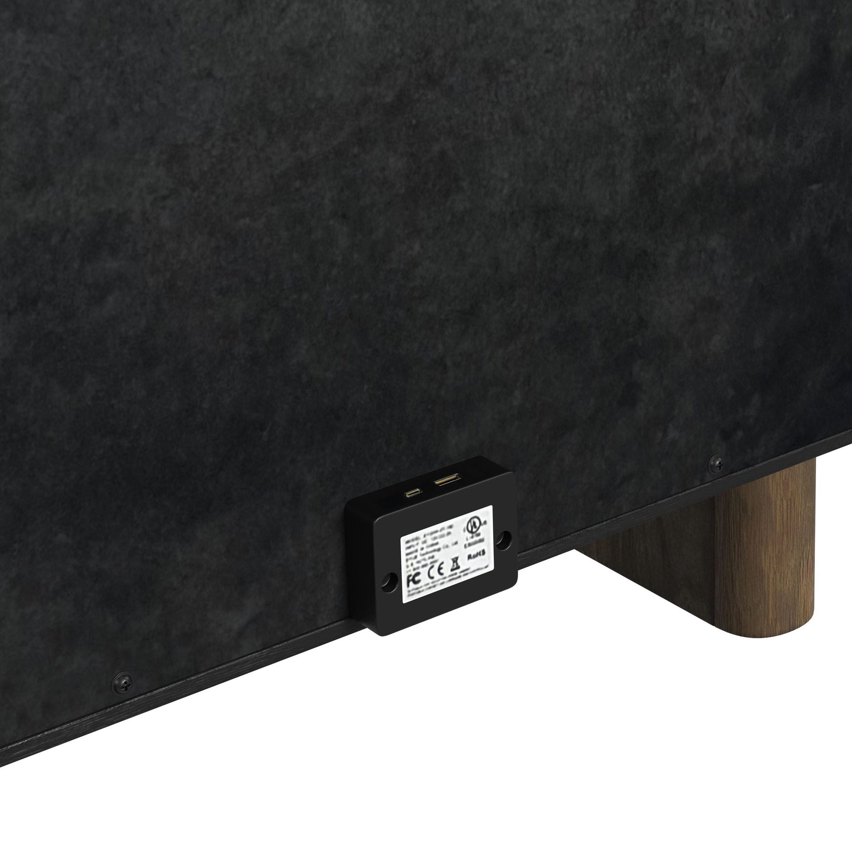 Brisbane Nightstand with USBC and LED in Brown - Tampa Furniture Outlet