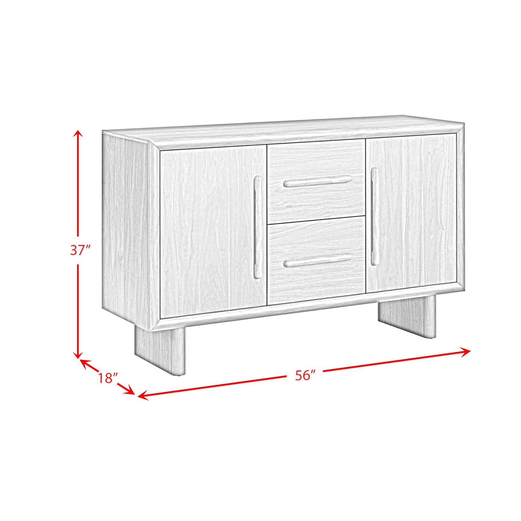 Brisbane Server in Brown - Tampa Furniture Outlet