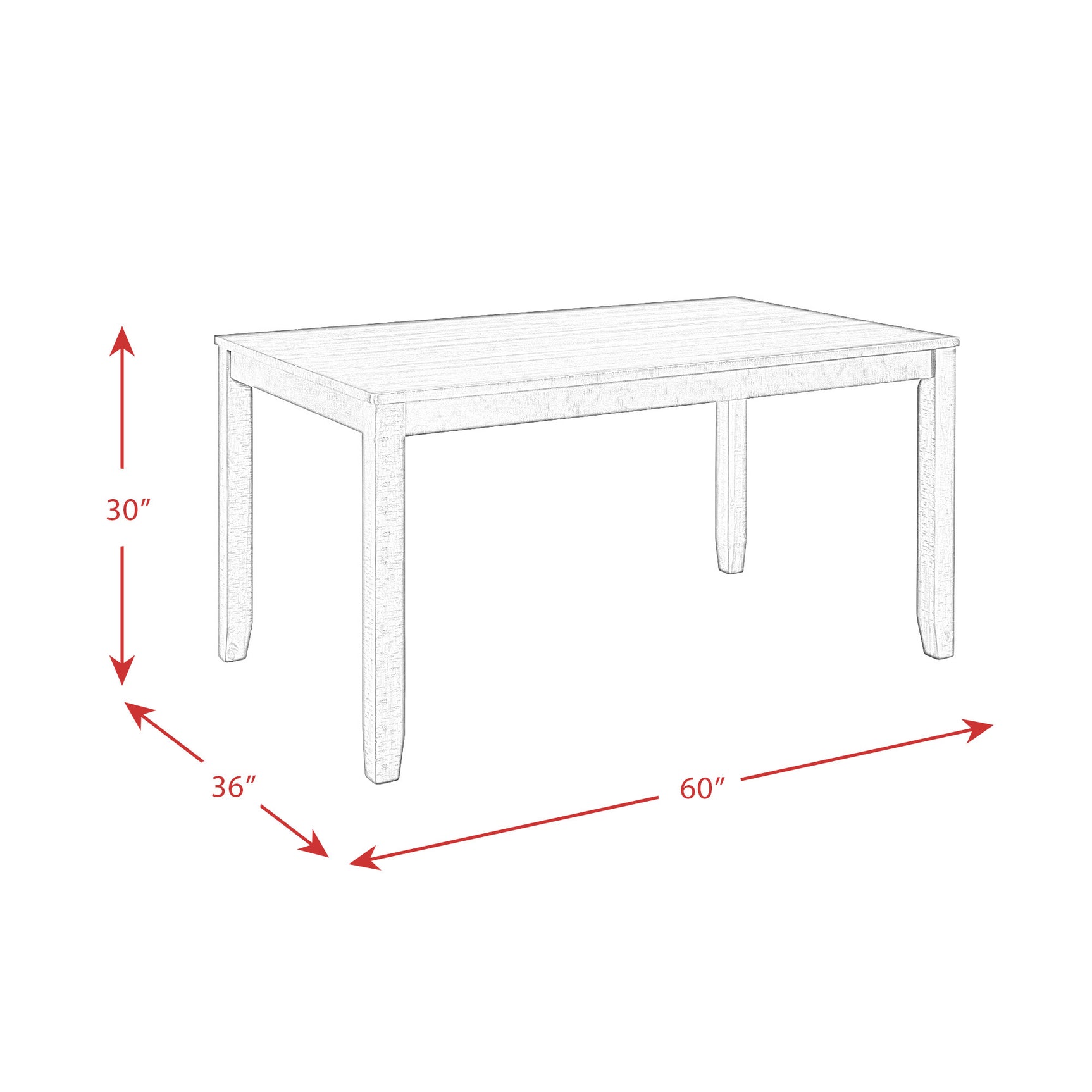 Brock 60" 7 Pc Dining Set - Tampa Furniture Outlet