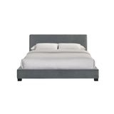 Brookhaven Full UPH Bed in Grey Velvet - Tampa Furniture Outlet