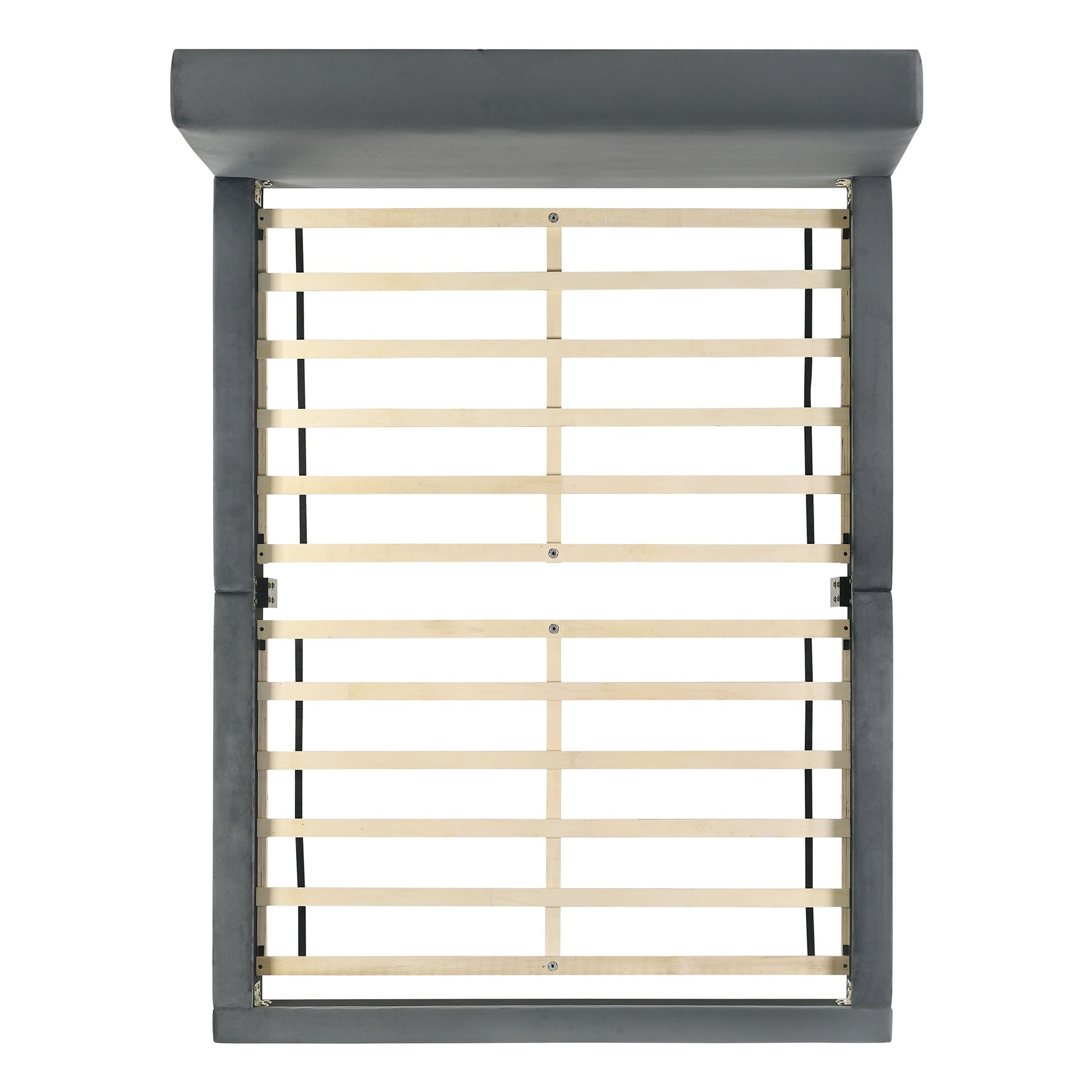 Brookhaven Full UPH Bed in Grey Velvet - Tampa Furniture Outlet
