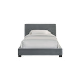 Brookhaven Twin UPH Bed in Grey Velvet - Tampa Furniture Outlet