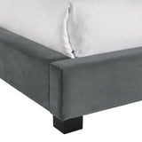 Brookhaven Full UPH Bed in Grey Velvet - Tampa Furniture Outlet