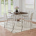 Brooks 5PC Counter Set with Table and 4 UPH Seat & Wood Back Chairs in Medium Brown & White – SKU D-16720-7-5CS3 | Elements
