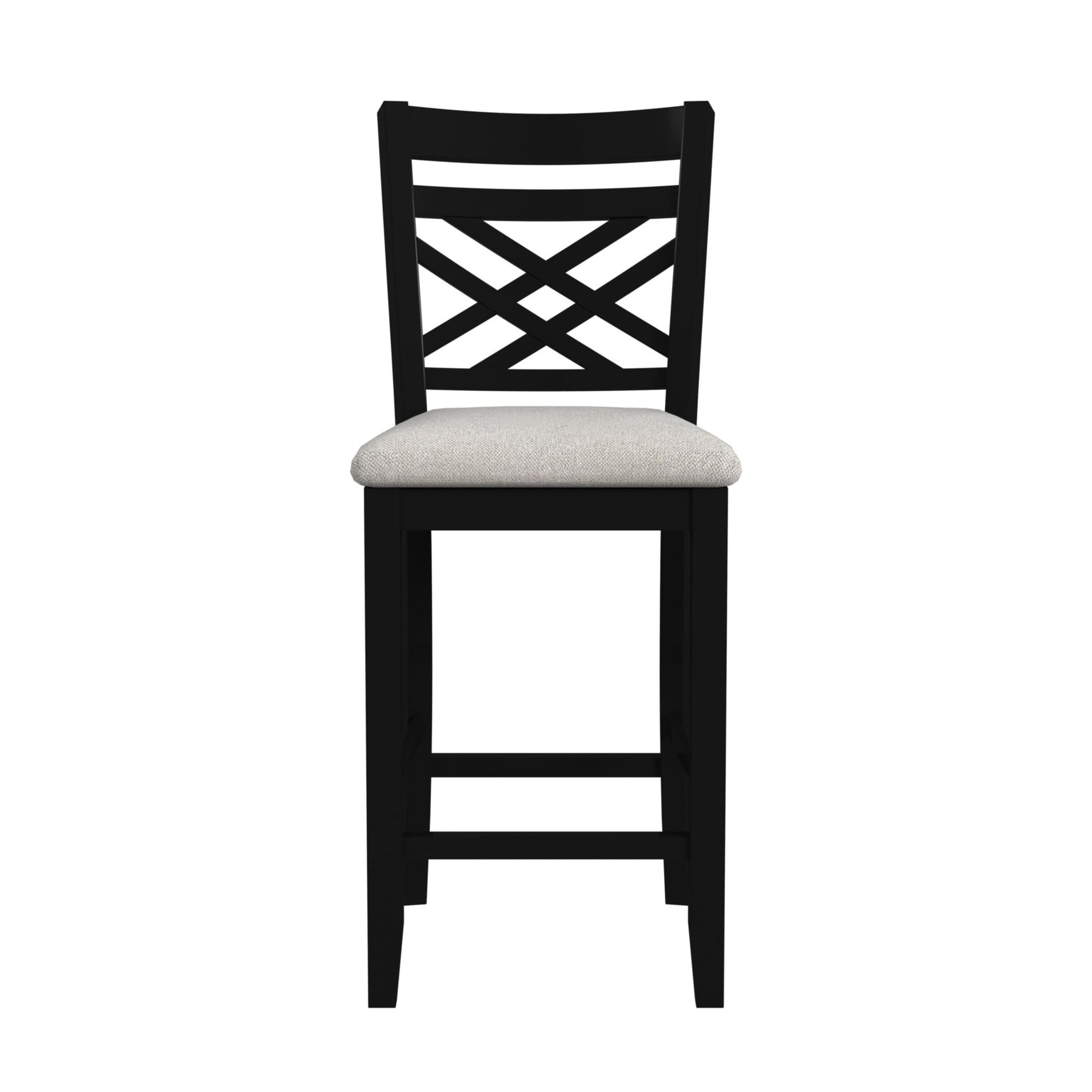 Brooks 5PC Counter Set with Table and 4 UPH Seat & Wood Back Chairs in Medium Brown & Black - Tampa Furniture Outlet