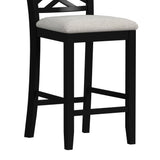 Brooks 5PC Counter Set with Table and 4 UPH Seat & Wood Back Chairs in Medium Brown & Black - Tampa Furniture Outlet