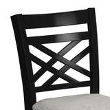 Brooks 5PC Counter Set with Table and 4 UPH Seat & Wood Back Chairs in Medium Brown & Black - Tampa Furniture Outlet
