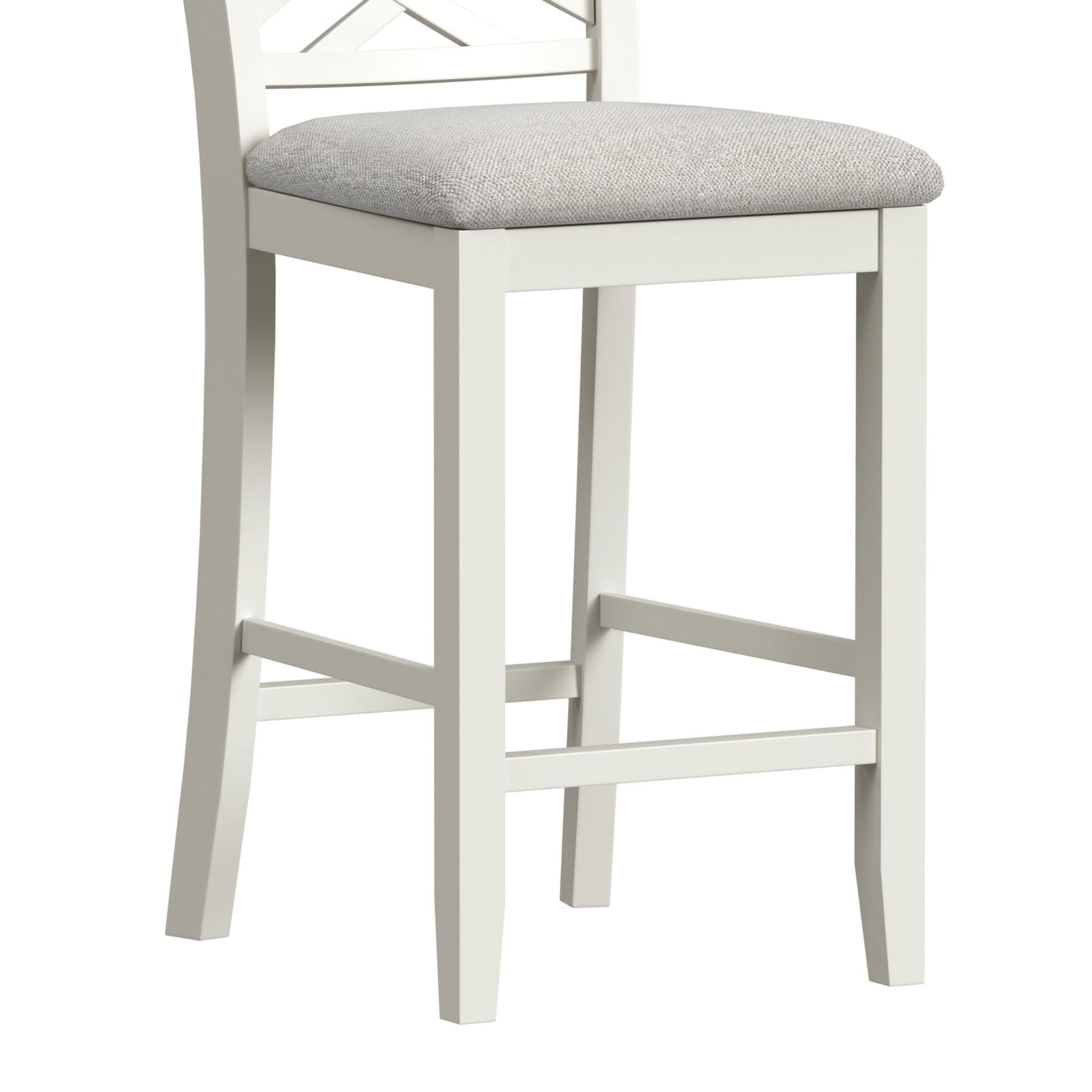 Brooks 5PC Counter Set with Table and 4 UPH Seat & Wood Back Chairs in Medium Brown & White - Tampa Furniture Outlet