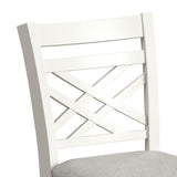 Brooks 5PC Counter Set with Table and 4 UPH Seat & Wood Back Chairs in Medium Brown & White - Tampa Furniture Outlet