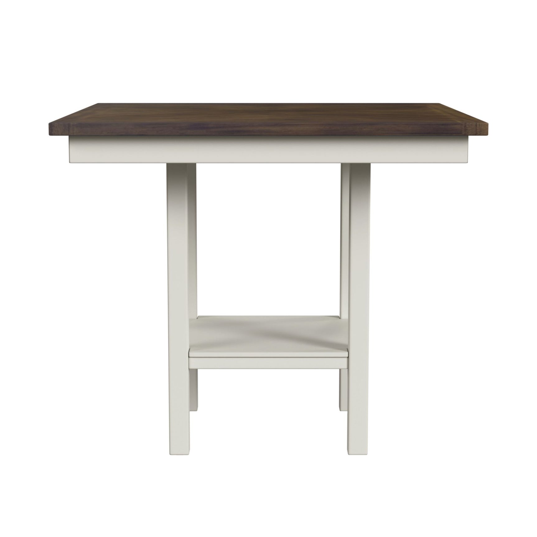 Brooks 5PC Counter Set with Table and 4 UPH Seat & Wood Back Chairs in Medium Brown & White - Tampa Furniture Outlet