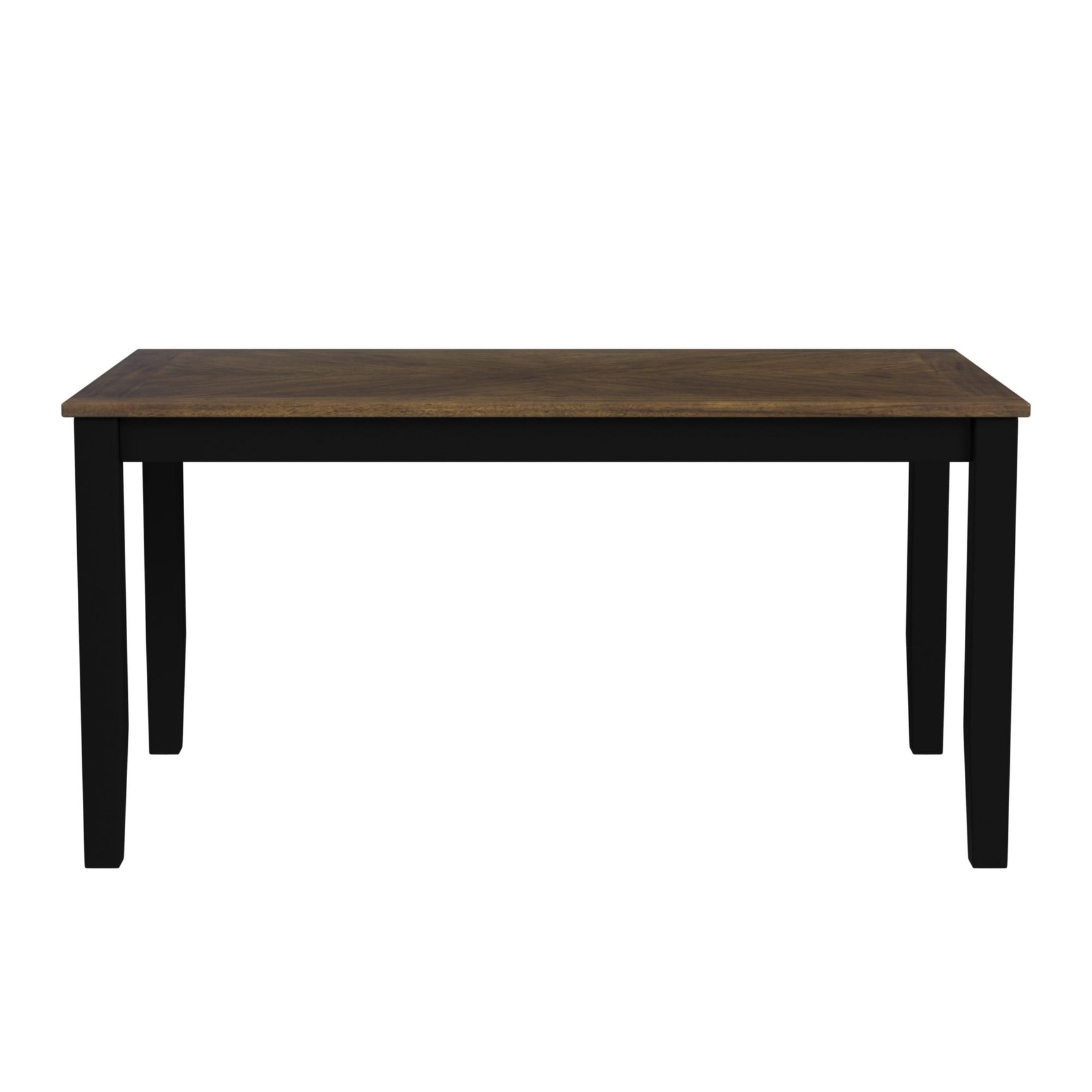 Brooks 6PC Dining Set with Table, 4 Wood Back and UPH Seat Chairs, and Bench in Medium Brown & Black - Tampa Furniture Outlet
